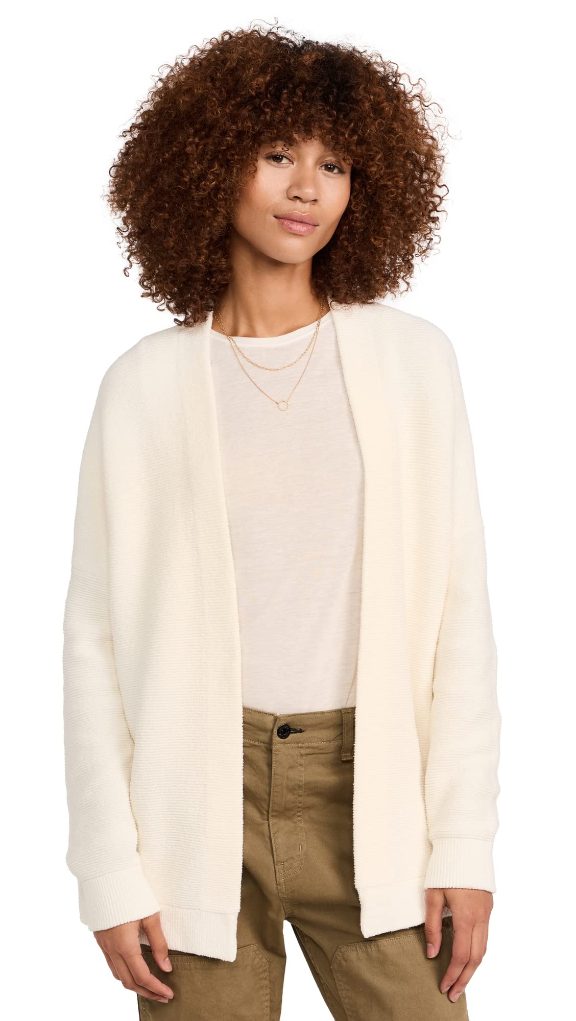 Free People Women's Ottoman Cardigan - Cozy Long Sleeve Open Front Knit Sweater for Fall & Winter | Perfect for Layering, Office Wear & Casual Outfits