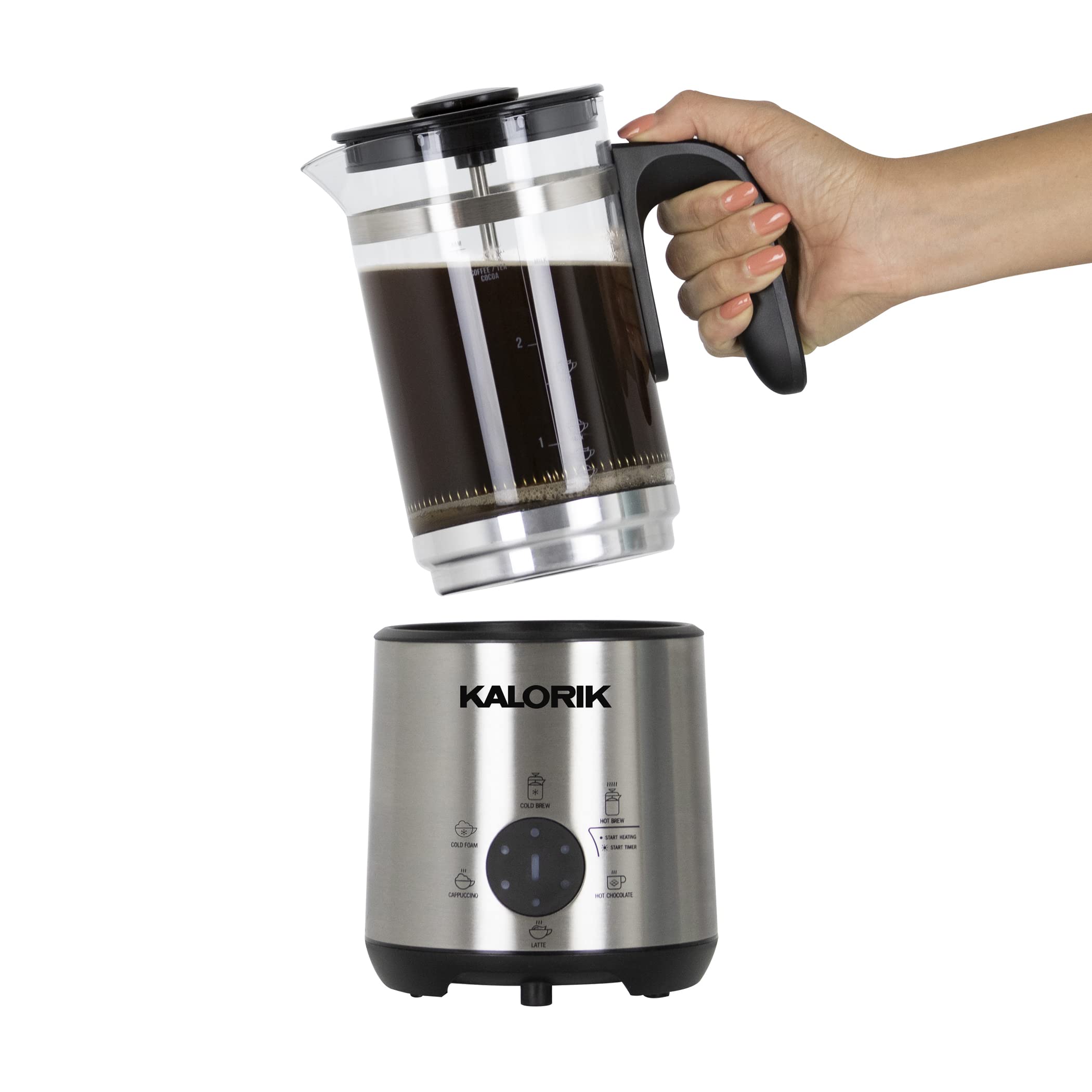 KALORIK Bartista Beverage Maker - Electric Coffee & Tea Machine for Home & Office - Perfect for Espresso, Cappuccino & Hot Chocolate - Compact & Easy to Use