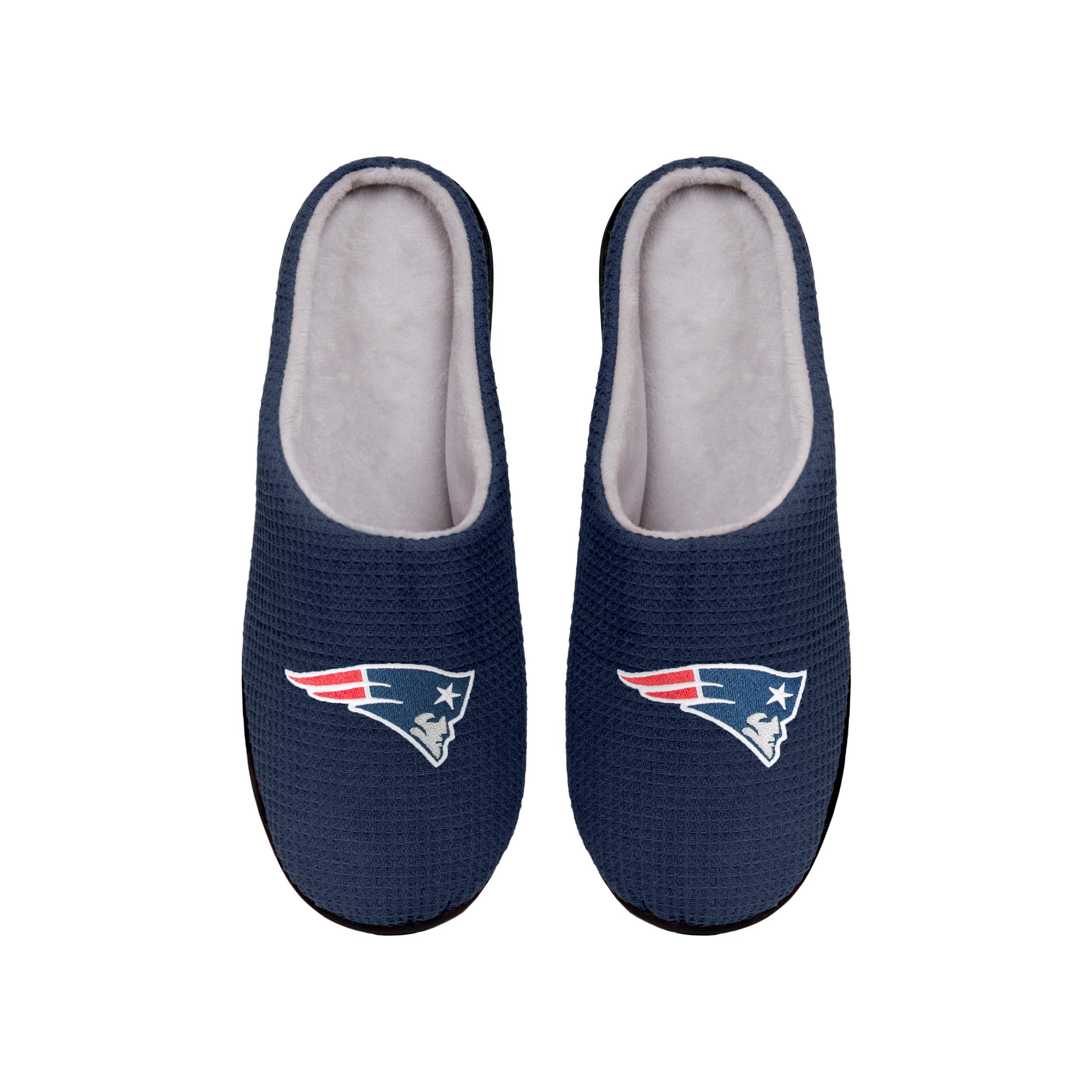FOCO Men's NFL Team Logo Memory Foam Slide Slippers - Comfortable House Shoes for Indoor/Outdoor Wear - Perfect for Lounging, Gameday & Fan Gear