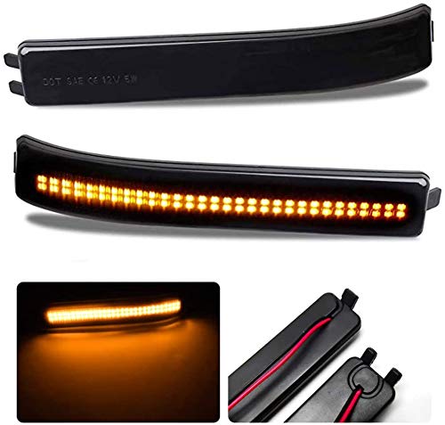 Smoked Lens Amber Full LED Side Mirror Lights Turn Signal Lamp for 2009-2014 Ford F-150 | Upgrade Your Truck's Safety & Style | Perfect for Night Driving & Off-Road Adventures