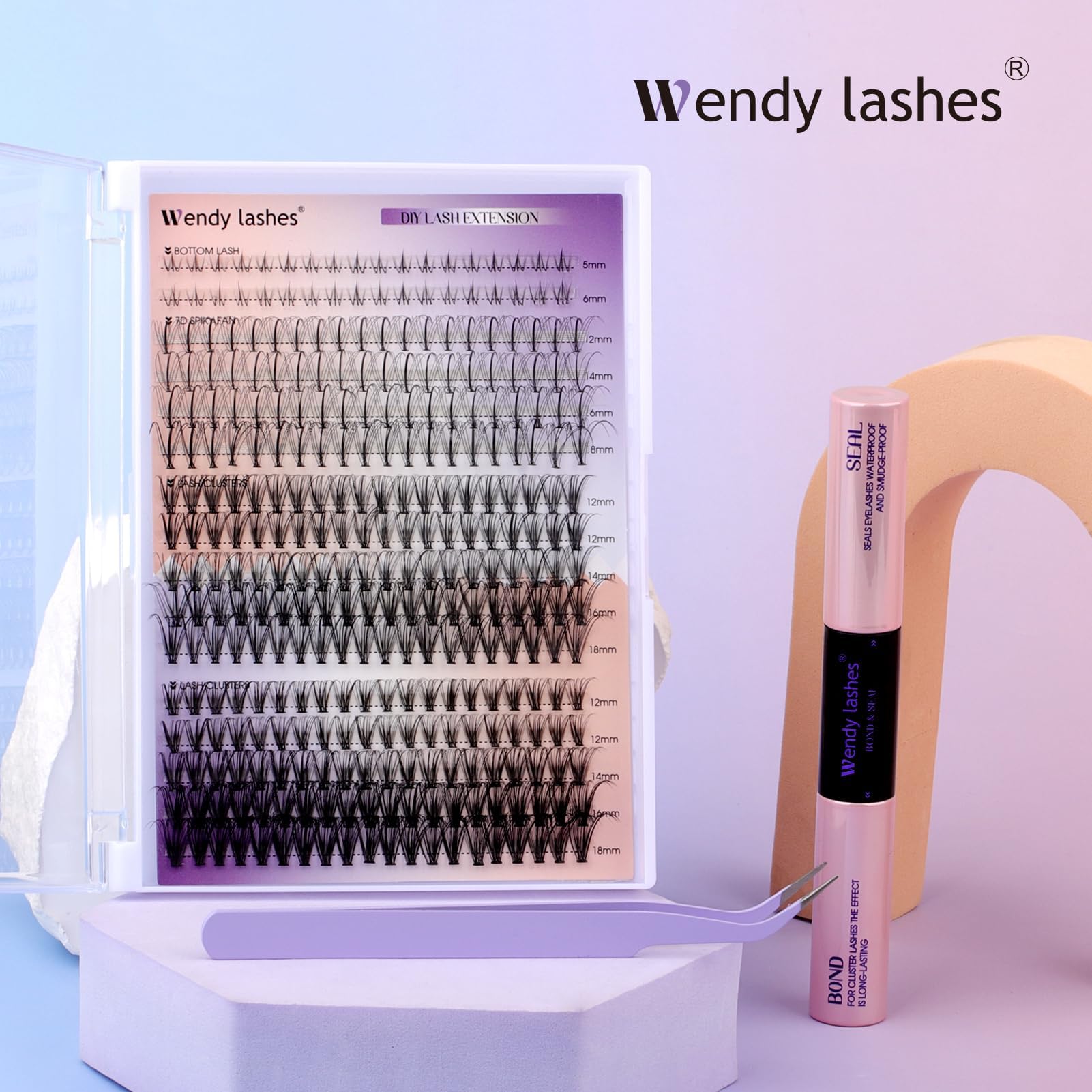 Premium Lash Clusters Kit for Eyelash Extensions - Ultra-Light DIY Natural Fluffy Wispy Lashes | Waterproof Anime Manga Cat Eye D Curl 12-18mm Mixed (20+30D) | Perfect for Daily Wear, Special Occasions & Professional Salon Use