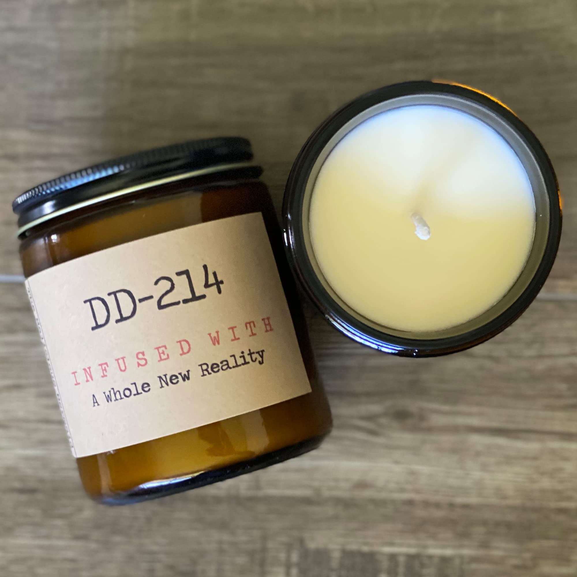 DD-214 Premium Soy Wax Candle in Amber Jar - Snarky Mermaid Scented Candle for Women & Men | Made in USA | Perfect for Home Decor, Relaxation & Gift Giving