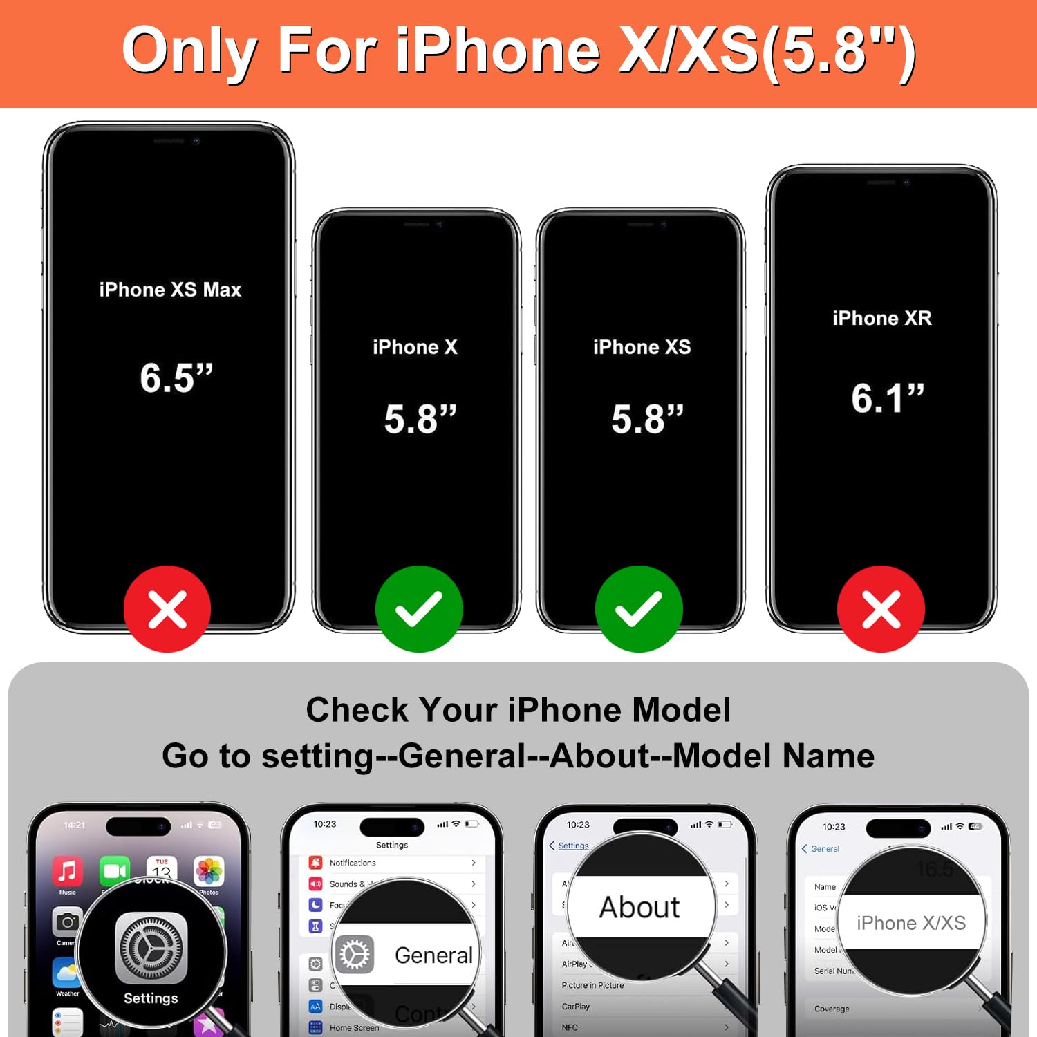 RFID Blocking PU Leather Wallet Case for iPhone X/Xs/10/10S 5.8