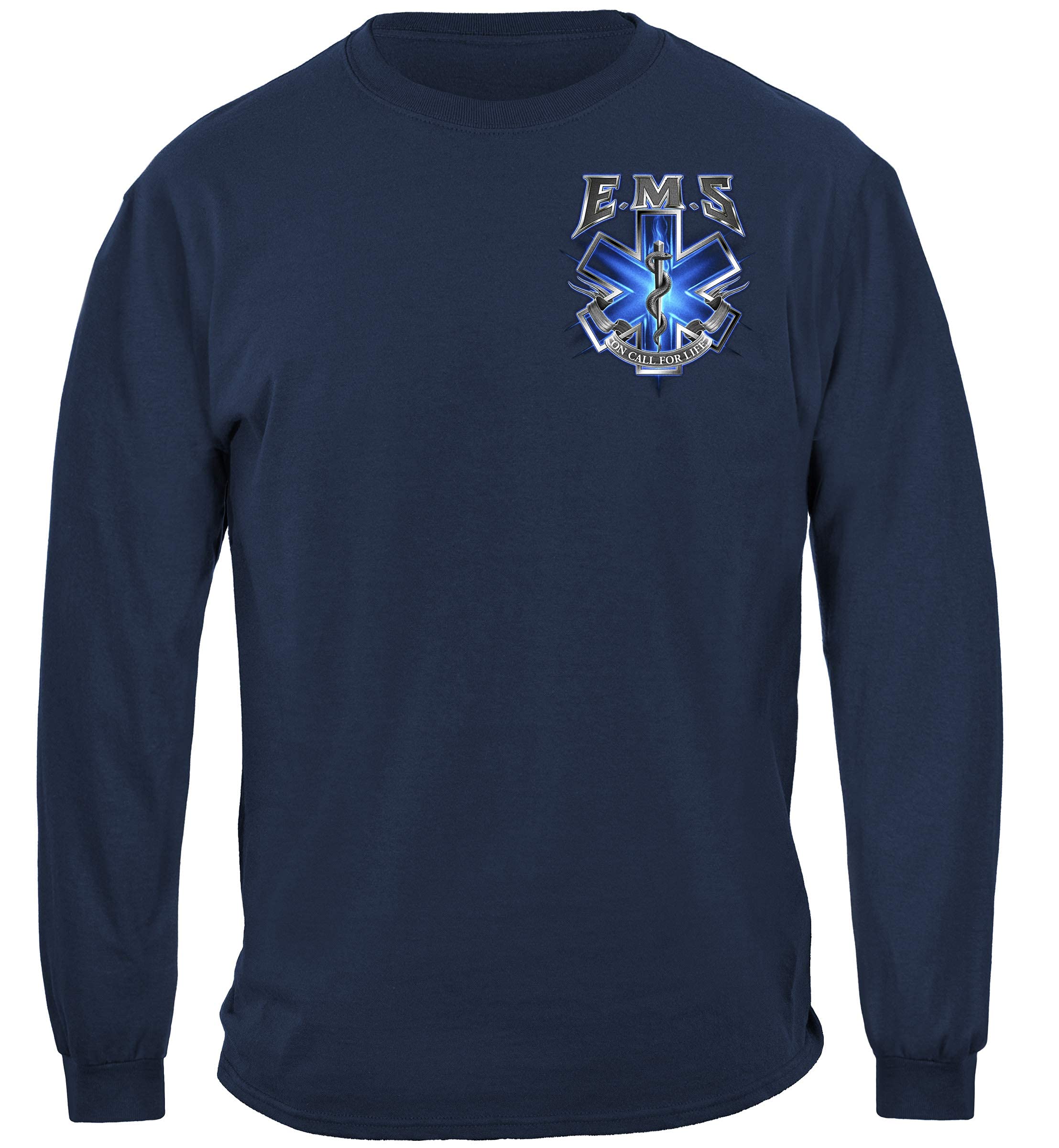 Erazor Bits EMS Long Sleeve Cotton T-Shirts for First Responders - Comfortable Workwear for EMTs, Firefighters & Paramedics - Perfect for Emergency Services & Casual Wear