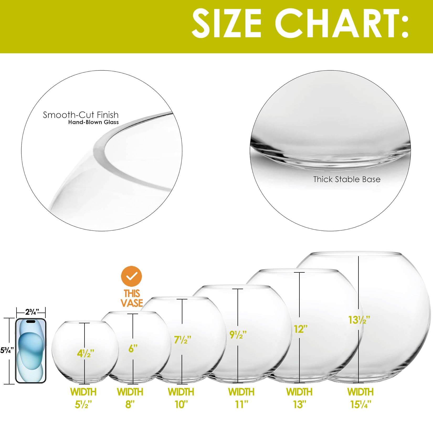 CYS EXCEL Glass Bubble Bowl - 6