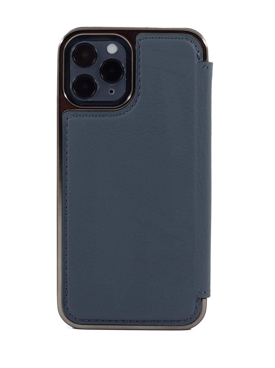 Premium Greenwich BLAKE Genuine Leather Case for iPhone 12/12 Pro | MagSafe Compatible | Wireless Charging Supported | Slim Protective Cover | Seal Grey | Perfect for Business & Travel Use