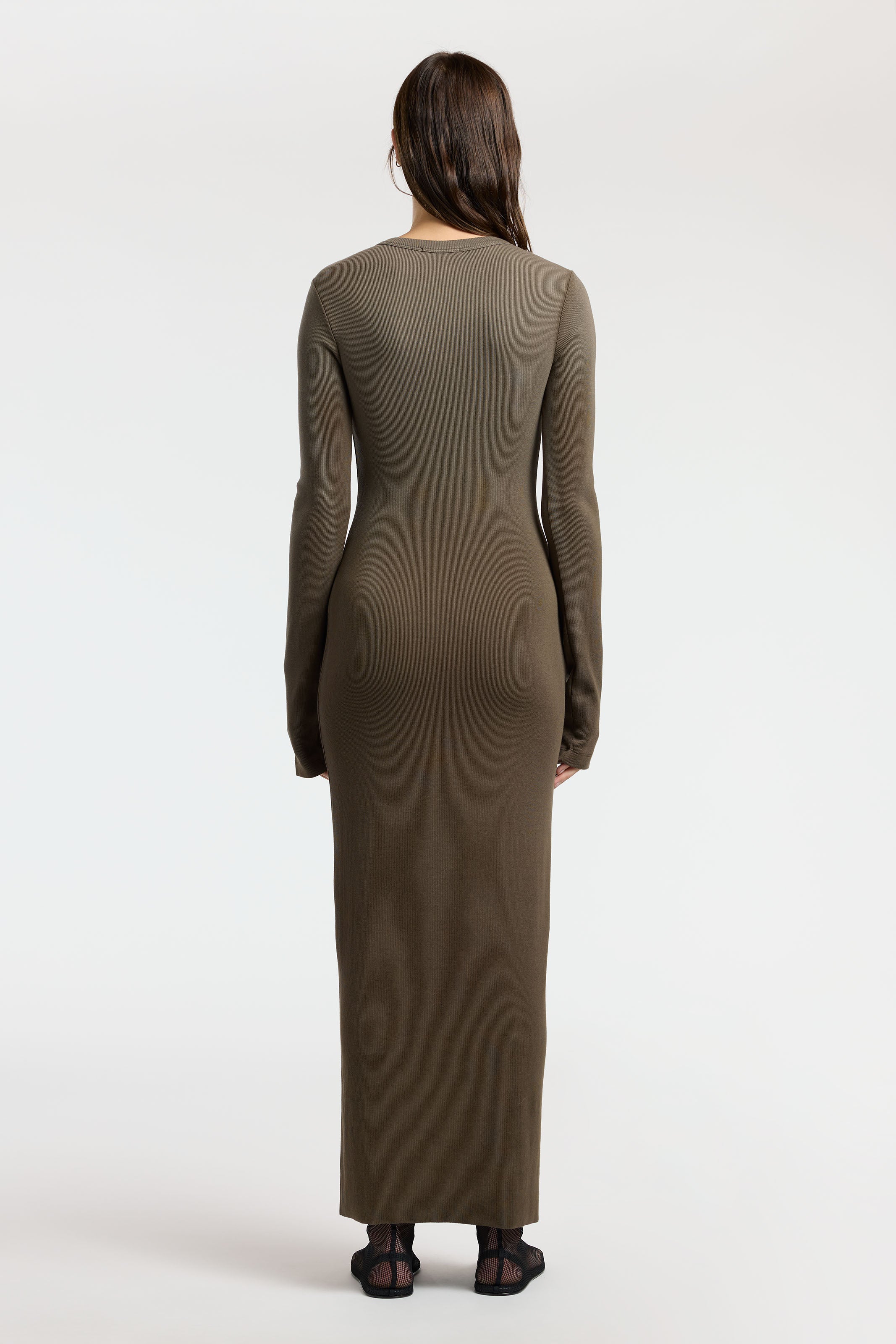 Verona Crewneck Maxi Dress for Women - Flowy Long Sleeve Boho Dress with Pockets - Perfect for Casual Wear, Beach Cover Up, or Date Night Outfits
