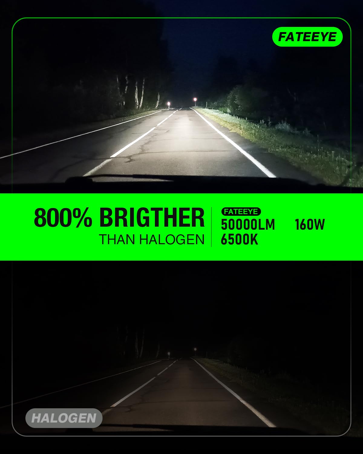 9005 9006 LED Bulbs Combo Pack of 4 - 50000LM Super Bright 6500K Cool White - IP68 Waterproof HB3 HB4 Replacement Lights - Plug & Play for Cars, Trucks, SUVs - Perfect for Night Driving, Foggy Conditions & Off-Road Adventures