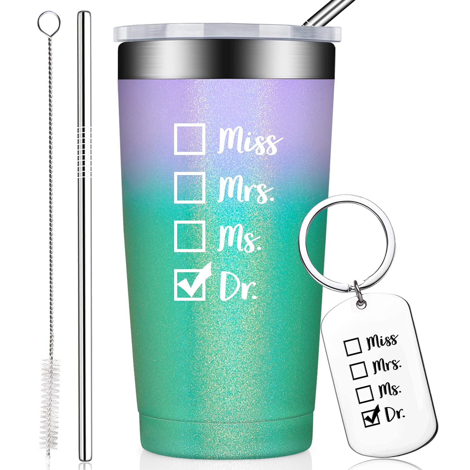 BIRGILT 20oz Insulated Tumbler with Straw - Perfect Doctor Gift for Appreciation, Birthday, Christmas, Medical Graduation - Ideal for Physicians, MDs, Nurses & Care Workers - Great for Coffee, Tea & Hydration at Hospital or Clinic