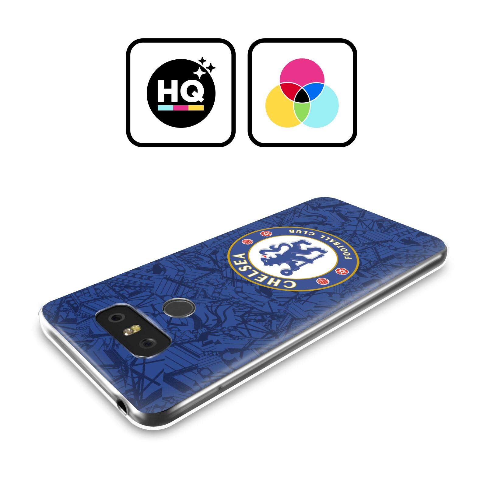 Head Case Designs Chelsea FC 2019/20 Home Kit LG G8 ThinQ Phone Case – Durable Soft Gel Cover for Fans, Perfect for Matchdays & Daily Use