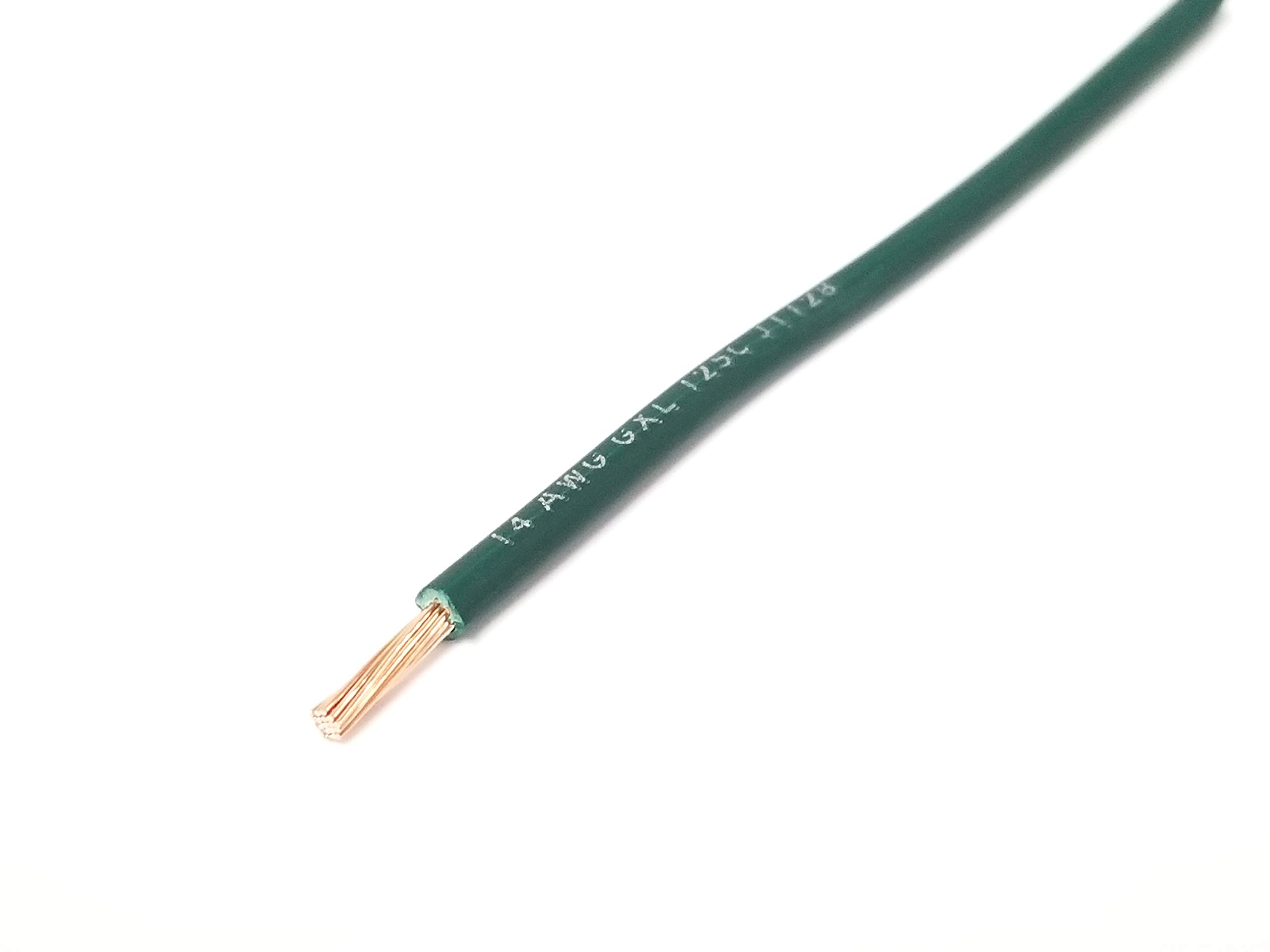 14 AWG GXL Automotive Wire - High Temperature Stranded Copper Wire (8 Colors, Legend Print, 25ft Coil) - AC/DC Power Supply - Made in USA - Perfect for Car Audio, Wiring Harnesses & Electrical Repairs