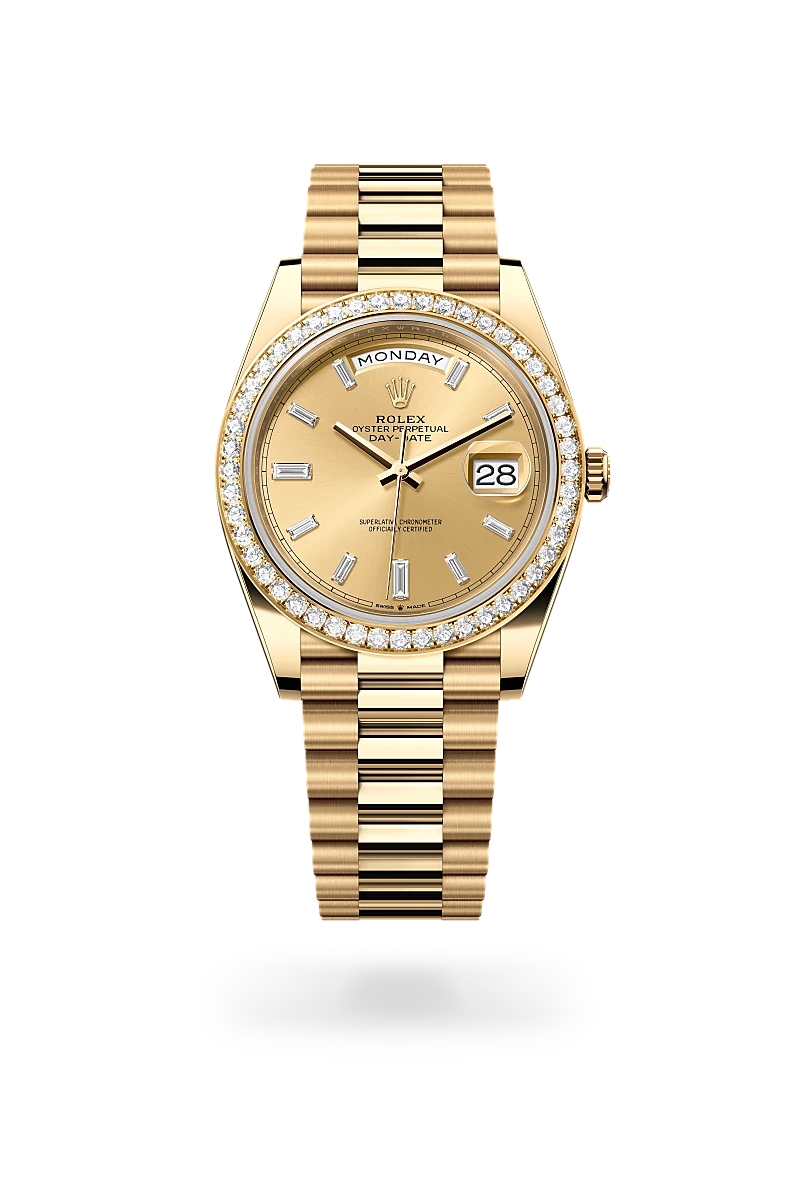 Rolex Day Date 40 Watch - 18K Yellow Gold - M228348RBR 0002 | Luxury Timepiece for Men | Perfect for Business Meetings & Formal Events | Richter & Phillips Jewelers