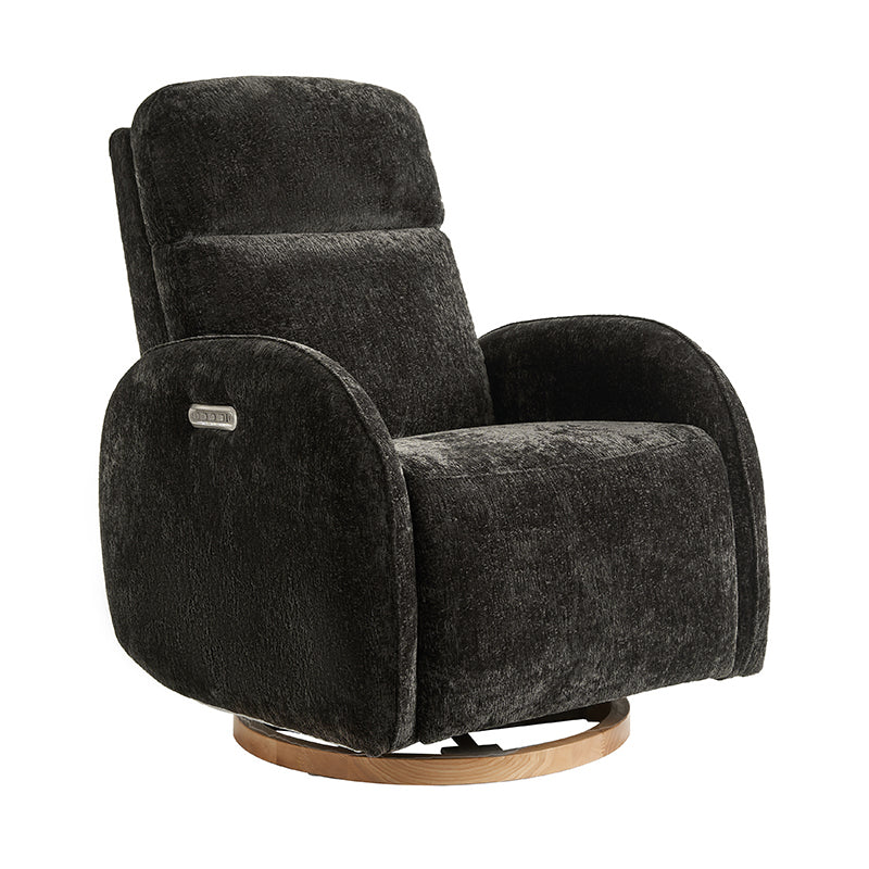 Electric Swivel Nursery Glider Chair - Comfortable Rocking Recliner for Breastfeeding, Baby Shower & Nursery Room (Gray) - Perfect for Nursing, Reading & Relaxing with Your Newborn