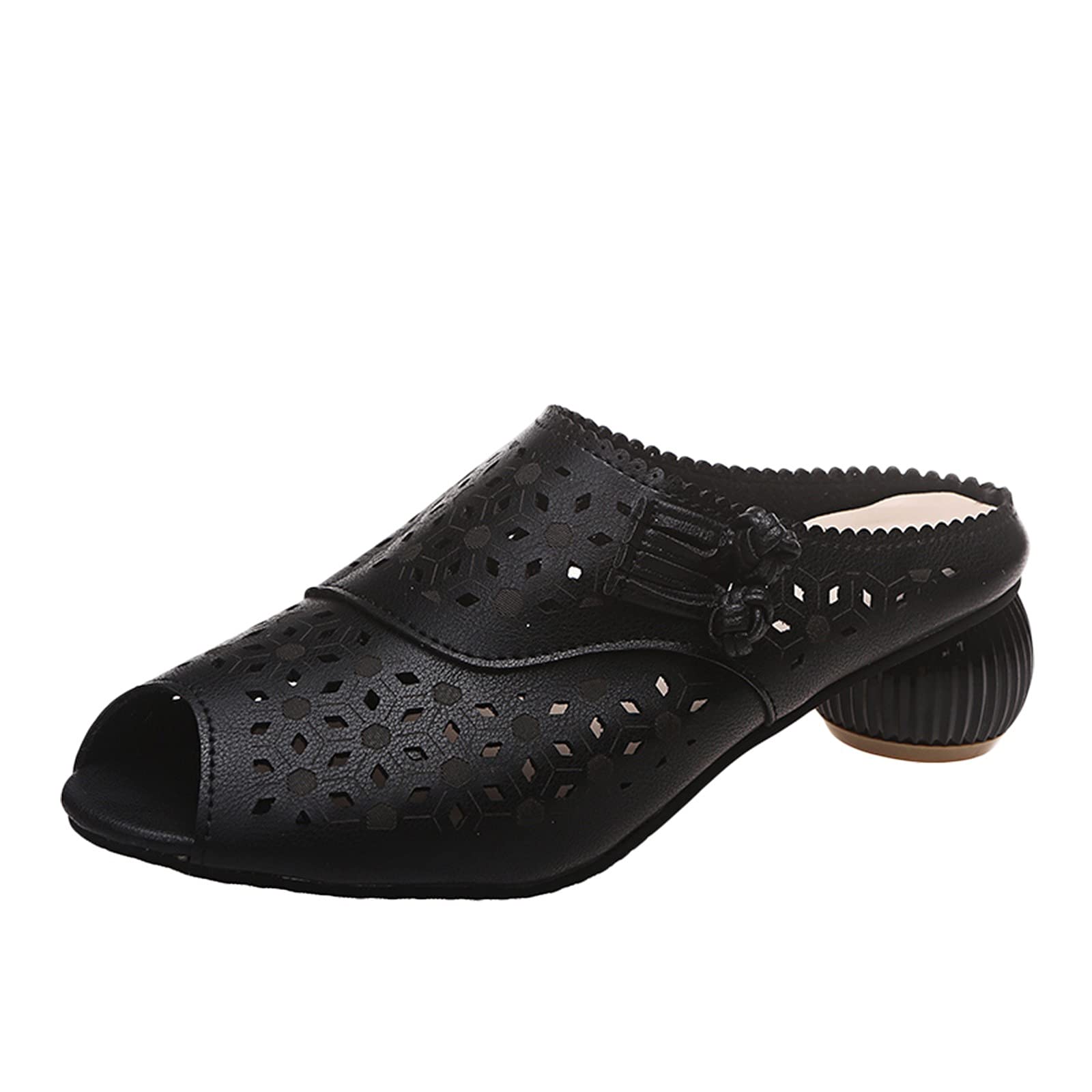 Vintage Women's Slip-On Mule Slippers - Breathable Summer House Shoes for Indoor & Outdoor Use | Perfect for Lounging, Gardening & Beach Wear
