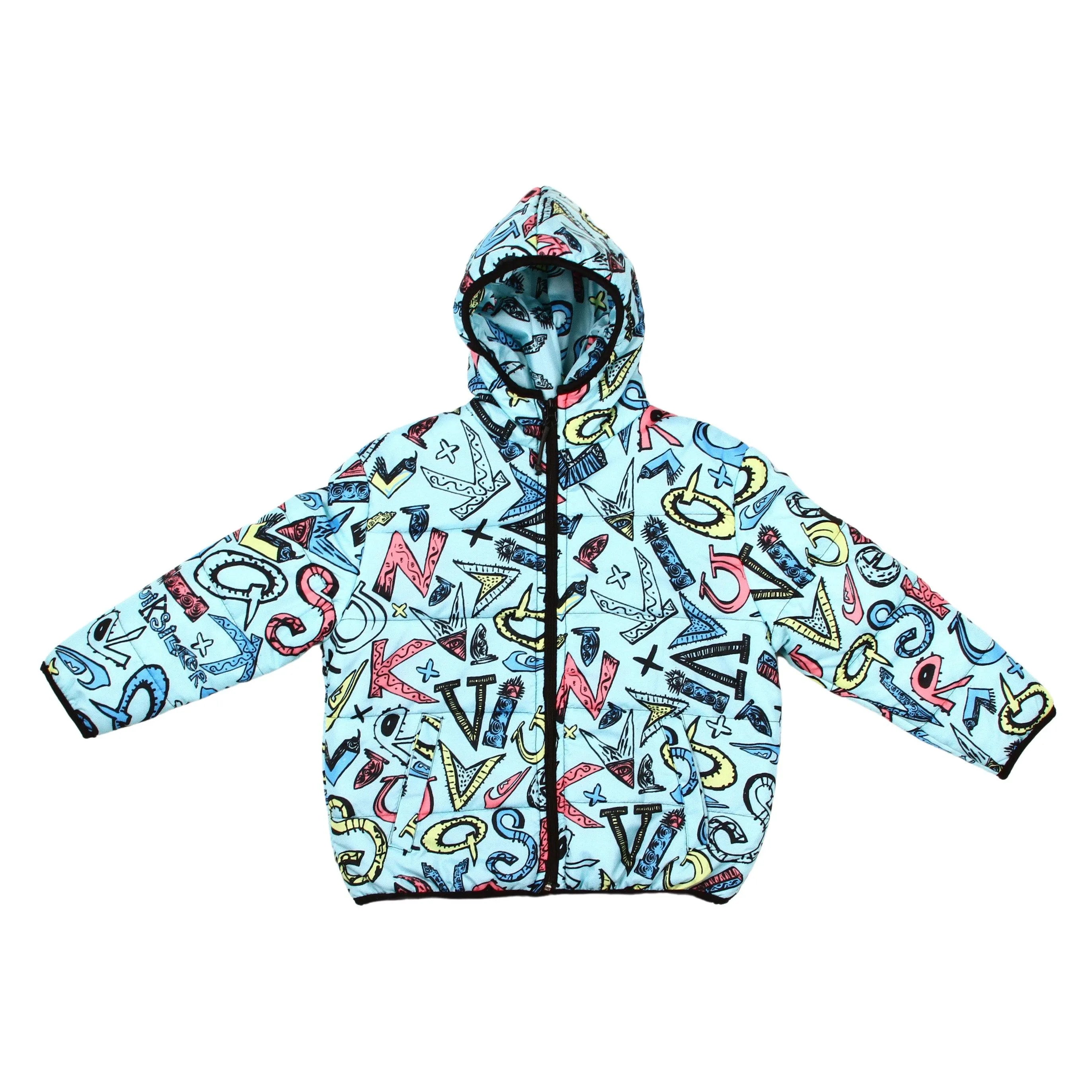 Quiksilver Scaly Print Boys Water Green Jacket - Lightweight Water-Resistant Outdoor Jacket for Kids Hiking, Camping & Daily Wear