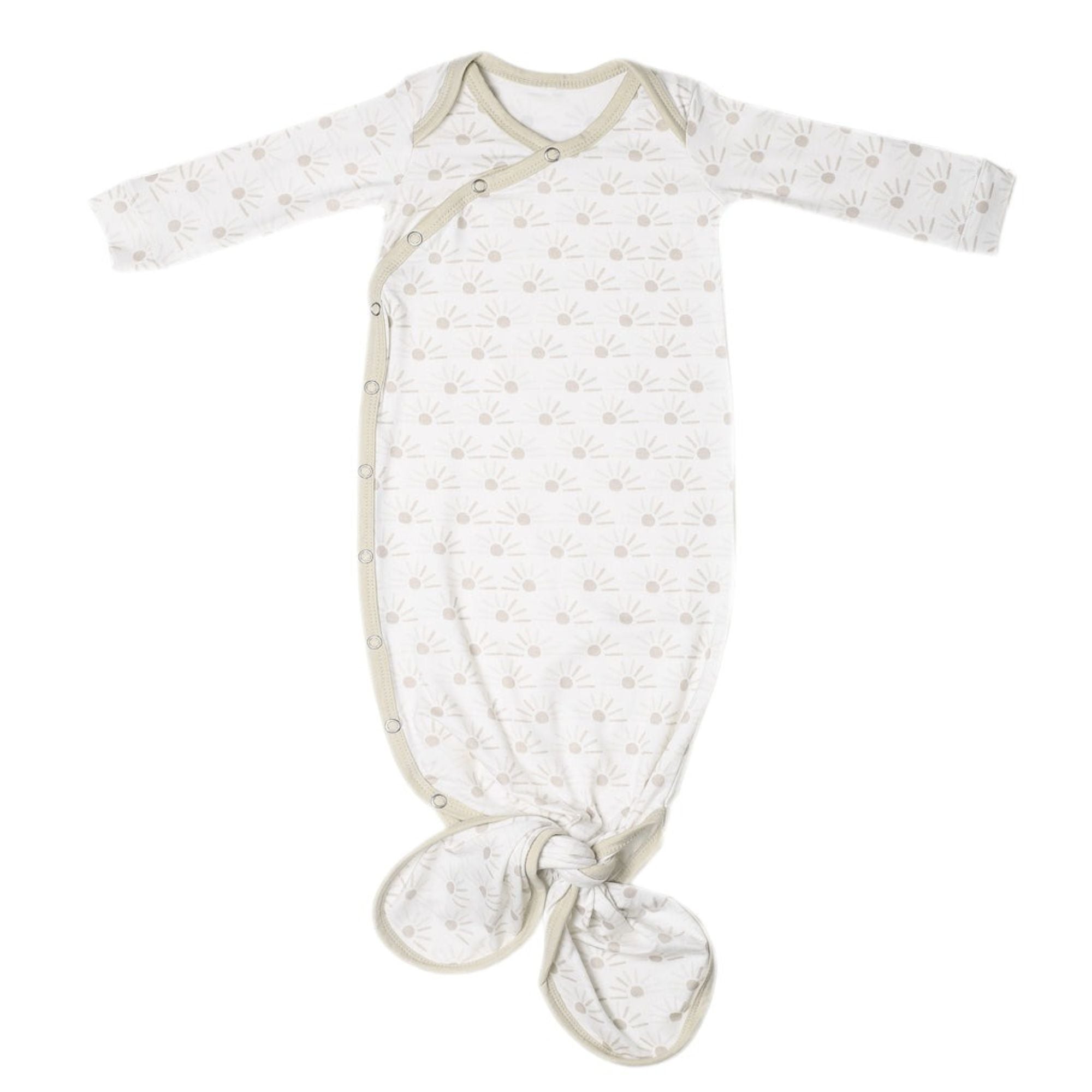 Soft Newborn Knotted Gown - Organic Cotton Baby Sleepwear for Boys & Girls - Perfect for Hospital, Photo Shoots & First Outfits