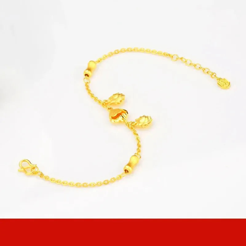 24K Pure Gold Bracelet 999 Solid Gold Bangle - Elegant Romantic Classic Jewelry for Women | Perfect Gift for Anniversary, Valentine's Day & Special Occasions