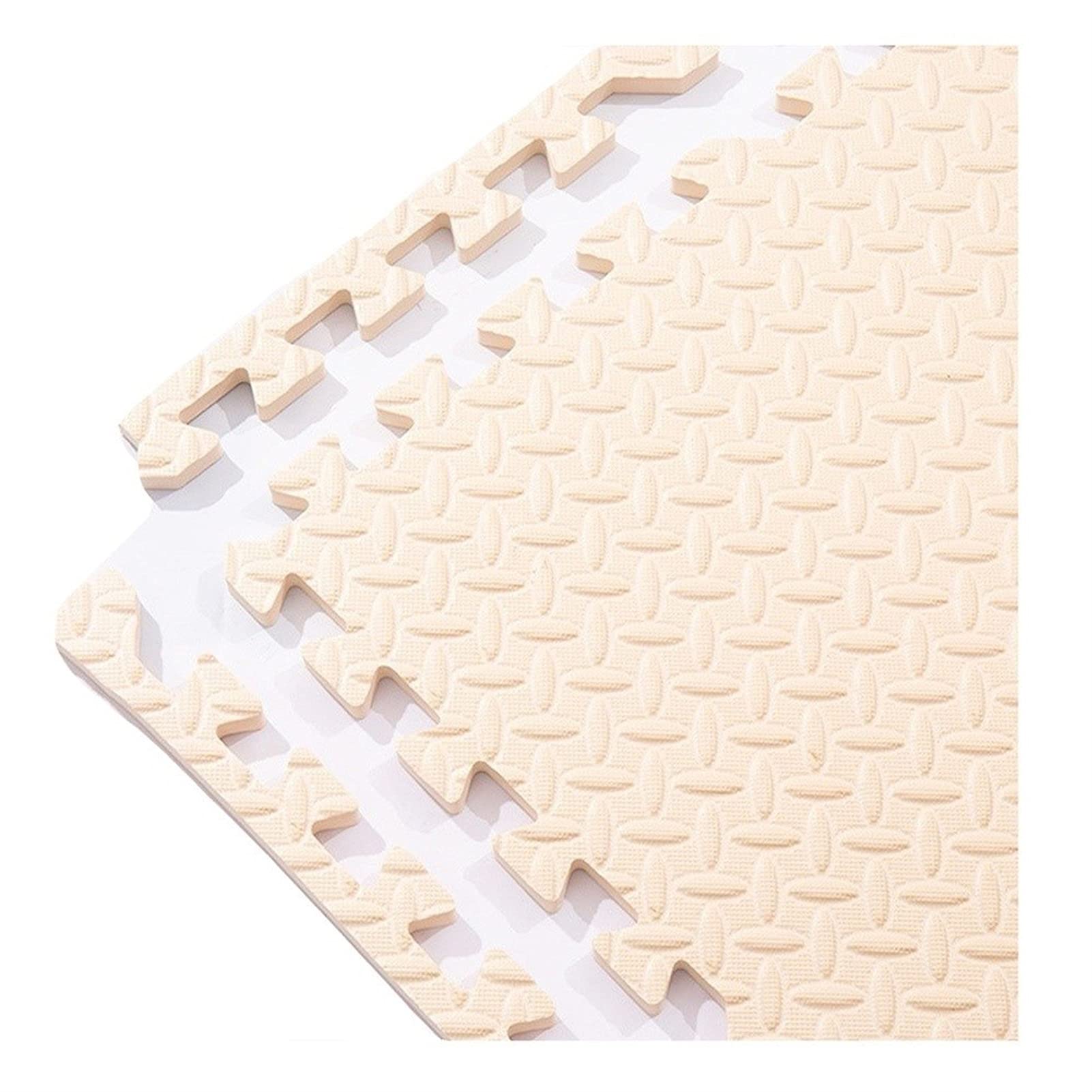 Non-Toxic Interlocking Foam Floor Mats for Kids - 32-Piece EVA Puzzle Playmat Set (30x30x1.2cm) for Playroom, Gym & Yoga - Soft, Safe & Durable in 5 Colors - Beige Option