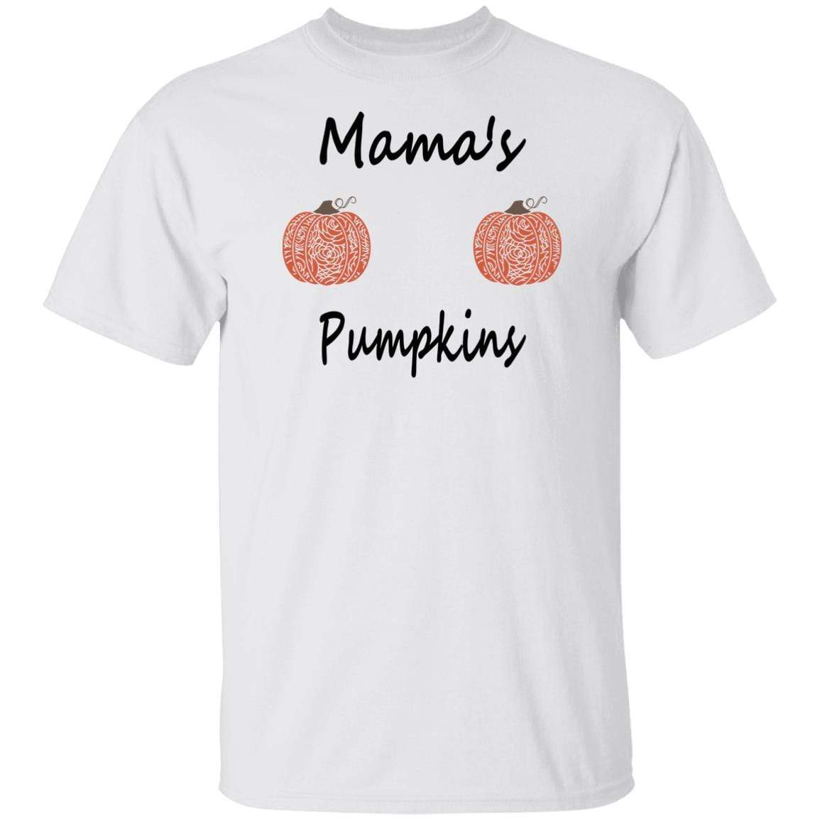 WineyBitches.Co Mama's Pumpkins Halloween T-Shirt - Soft 100% Cotton Women's Tee for Halloween Parties, Costume Contests & Fall Festivals