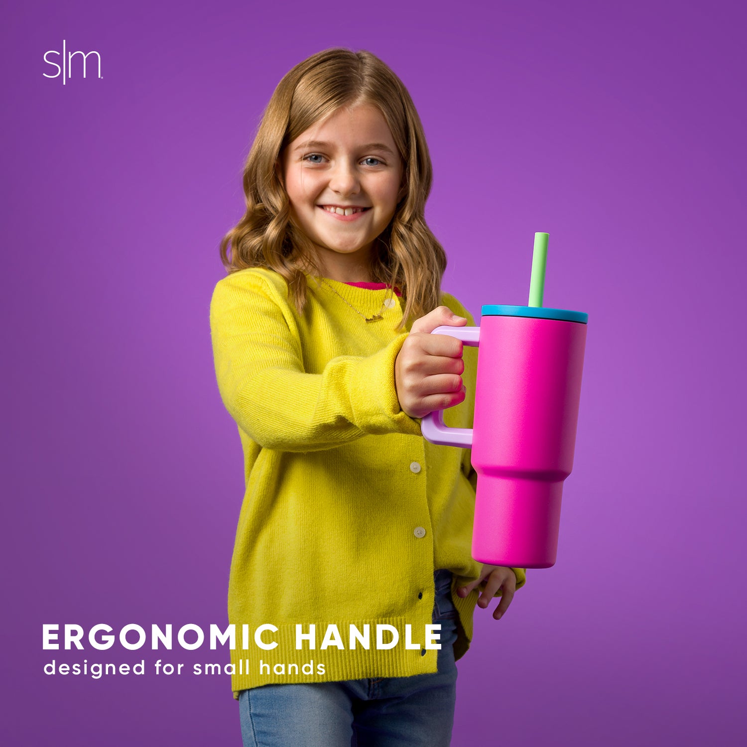 Trek Kids Tumbler with Silicone Straw Lid - Leak Proof Stainless Steel Water Bottle for School, Travel & Outdoor Activities