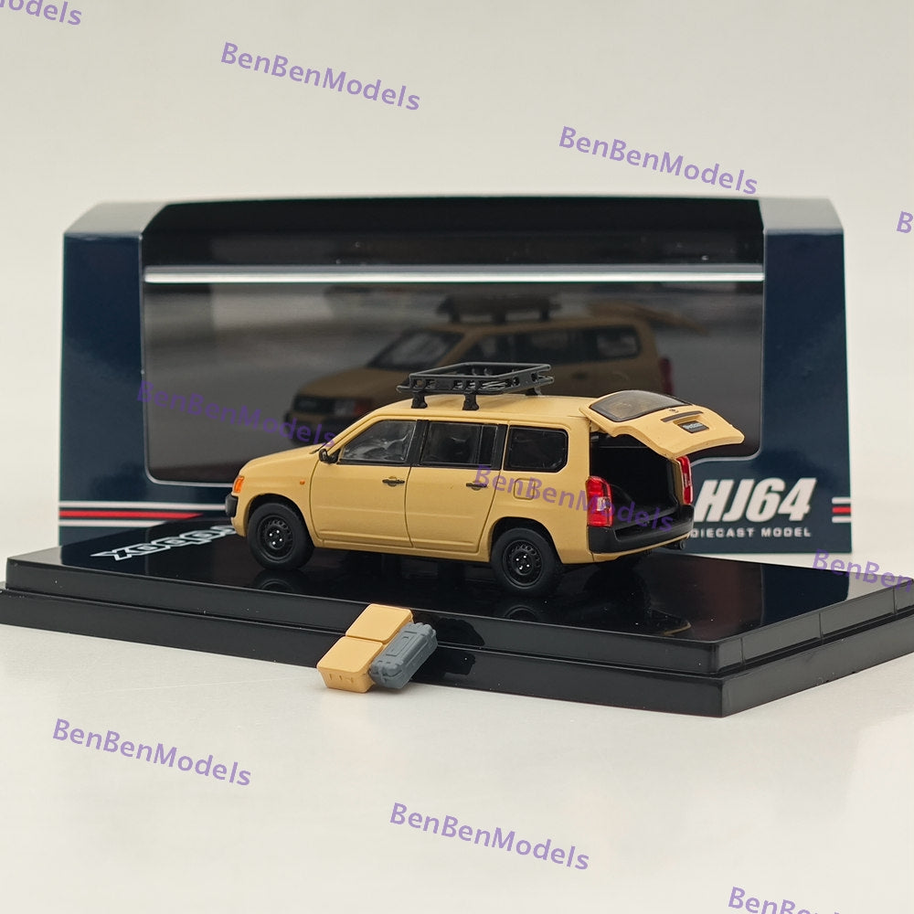 1/64 Scale Hobby Japan Toyota Probox Customized Version Matte Beige Diecast Model Car HJ643062BG - Perfect for Collectors, Display, and Toy Car Racing Scenes