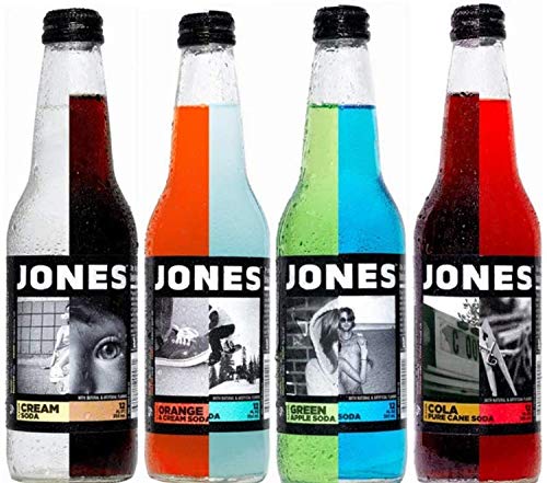 Jones Soda 12 oz Glass Bottles Variety Pack - 12 Assorted Flavors Mystery Pack - Perfect for Parties, Gifts & Collectors