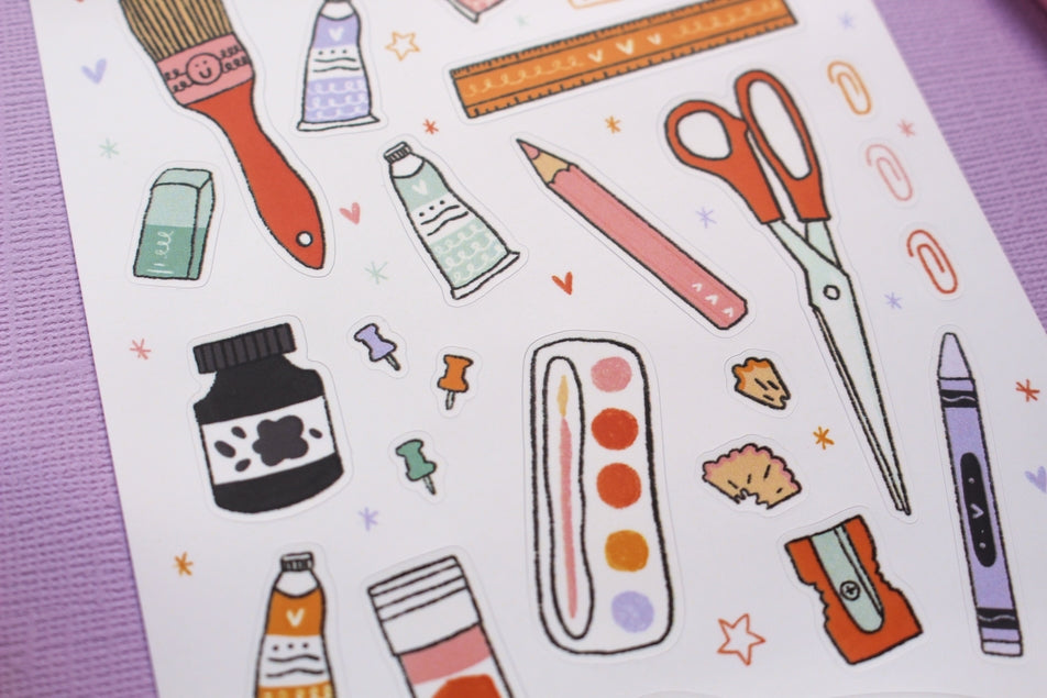 Premium Art Supplies Sticker Sheets - 50 Unique Designs for Scrapbooking, Journals & DIY Crafts - Waterproof & Durable Decorative Stickers for Artists & Crafters