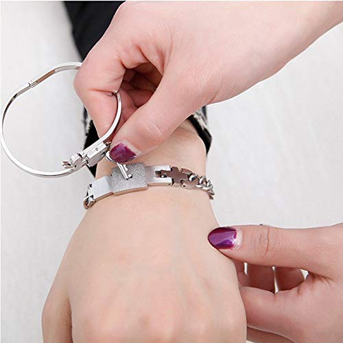 SONGCHANGJEWELRY Lock and Key Couples Bracelets Set - Matching BFF Friendship Bracelets for 2, Romantic Valentine's Day Gift, Birthday Present, Christmas, Wedding & Anniversary Jewelry - Perfect for Couples, Best Friends & Special Occasions