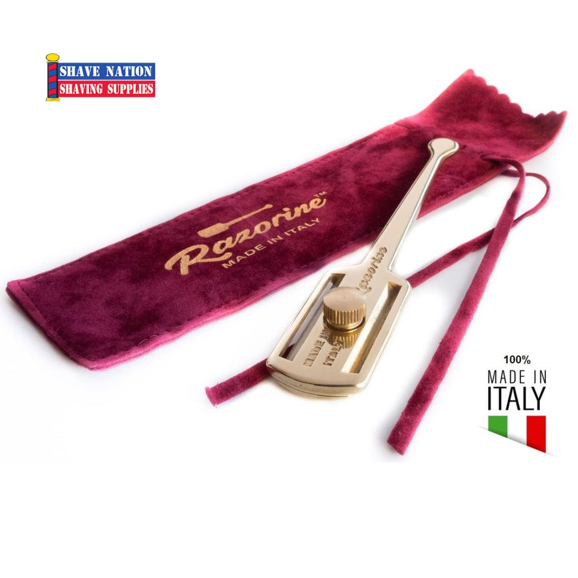 Professional Razorine Shavette Straight Edge Razor - Barber Quality Stainless Steel Shaving Knife for Men's Wet Shaving & Beard Grooming - Perfect for Home Use, Barbershops & Travel Shaving Kit