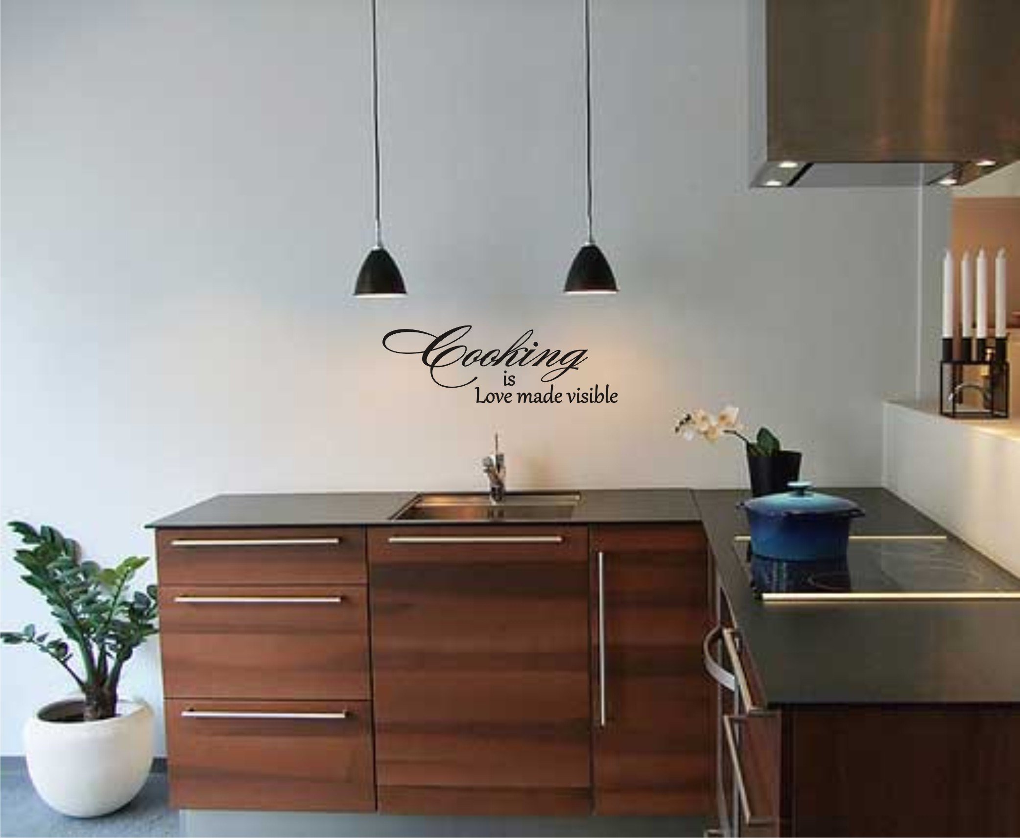 Kitchen Wall Art with Inspirational Cooking Quotes - 'Cooking is Love Made Visible' - Perfect for Home Decor & Gift Ideas