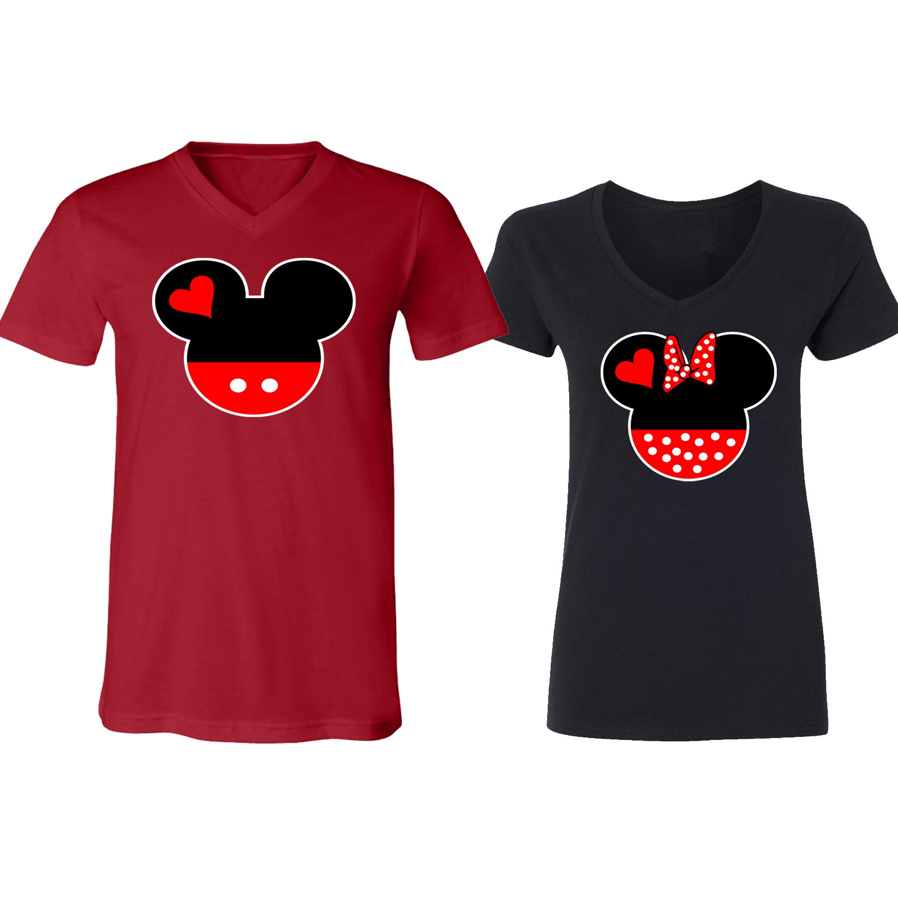 Matching Mickey and Minnie Couple Outfits for Women & Men - Cute Disney Date Night Shirts for Valentine's Day & Theme Park Visits
