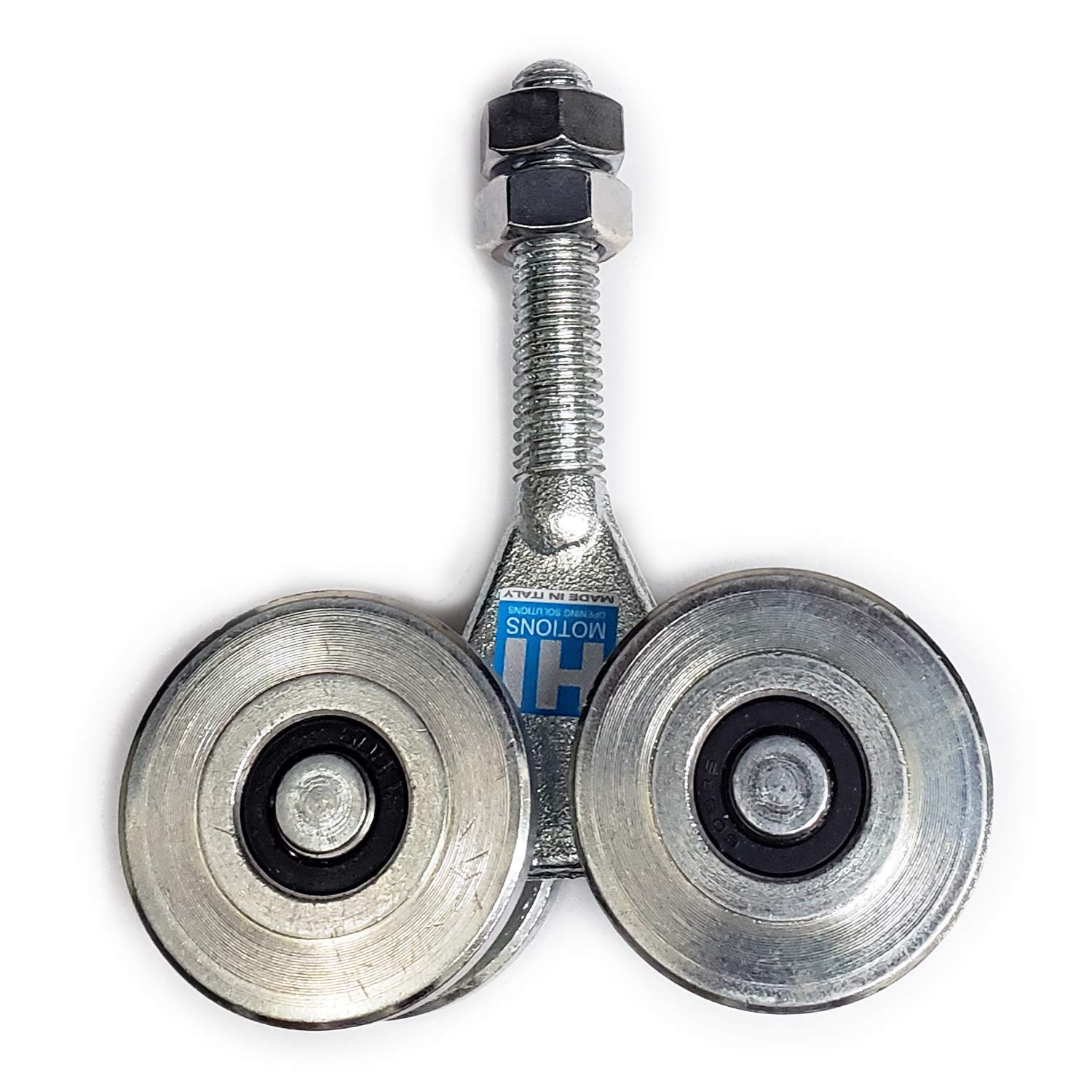 Heavy Duty Sliding Track Rollers with Ball Bearings - 4 Wheel Gate Truck Trolley for Smooth Sliding Doors & Windows (Set of 2 Pairs) - Perfect for Barn Doors, Closet Doors, and Industrial Applications
