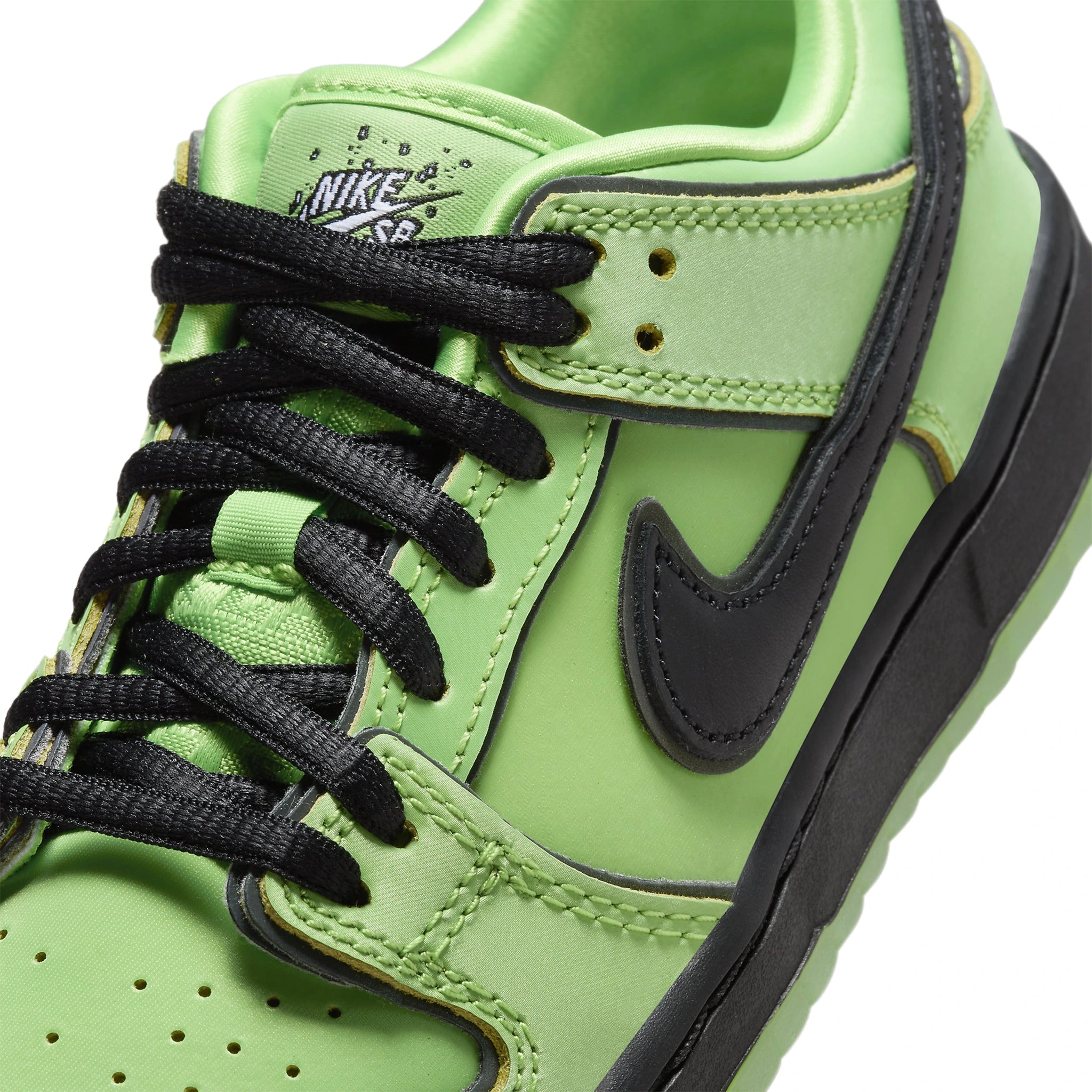 Powerpuff Girls x Nike SB Dunk Low Buttercup Sneakers for Kids - Cartoon Inspired Skate Shoes for Girls - Perfect for School, Skateboarding & Casual Wear