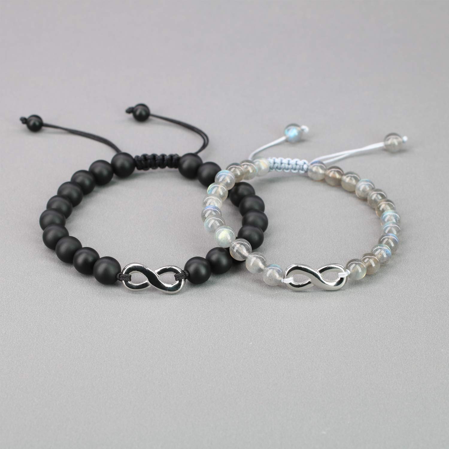 COAI Infinity His and Hers Stone Matching Couples Bracelets - Romantic Jewelry Gift for Couples, Boyfriend & Girlfriend - Perfect for Anniversaries, Valentine's Day & Date Nights