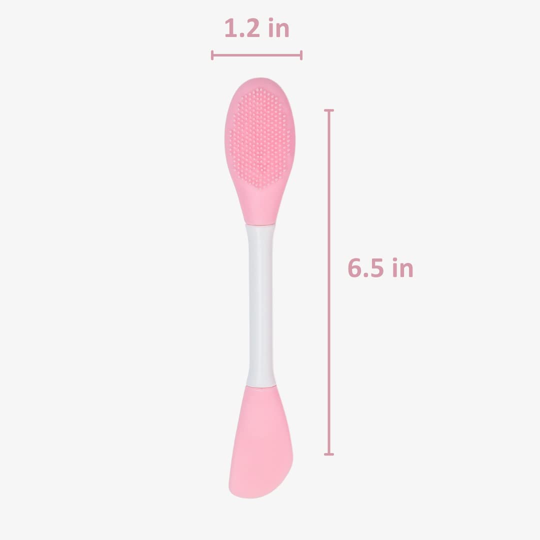 Noiant 2-in-1 Silicone Face Mask Applicator & Makeup Brush - Double-Ended Facial Mask Brush for Mud, Clay, Charcoal Masks - Soft Beauty Tool for Cream & Lotion Application - Perfect for Spa, Home Skincare & Professional Makeup