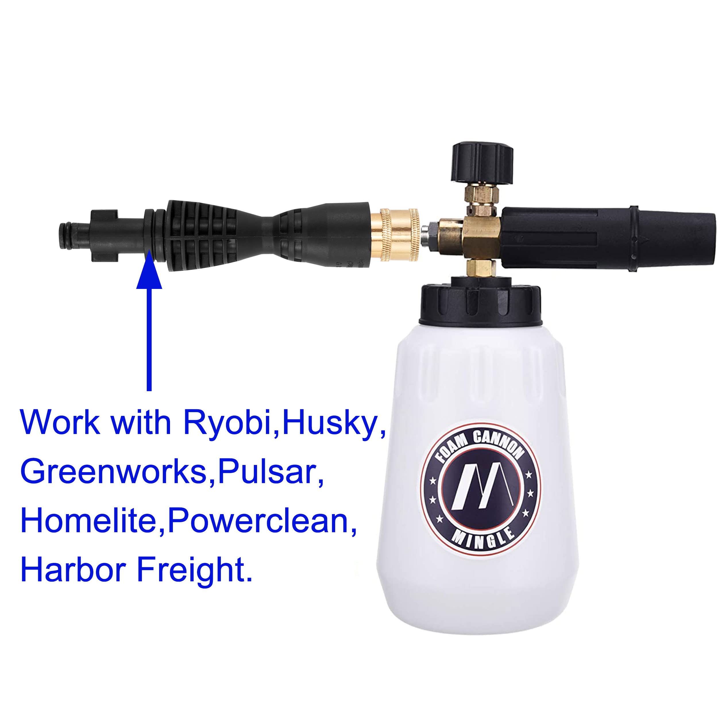 Premium Foam Cannon with Adjustable Nozzle Tips - High Pressure Car Wash Foam Blaster for Deep Cleaning & Detailing - Perfect for Cars, Trucks, Motorcycles & Home Exterior Cleaning