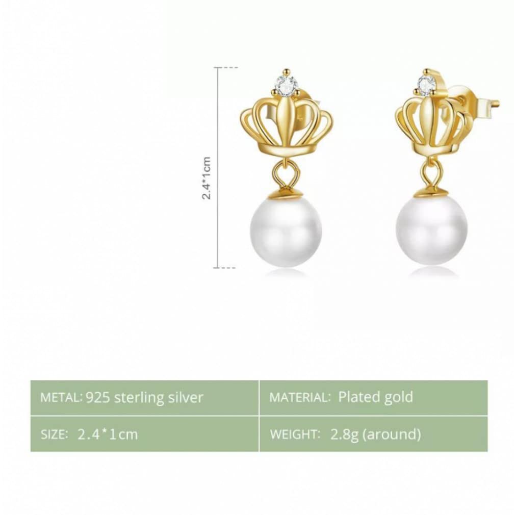 925 Sterling Silver Shell Pearl Drop Earrings for Women - Elegant Dangle Earrings Jewelry Gift for Birthday, Anniversary & Special Occasions