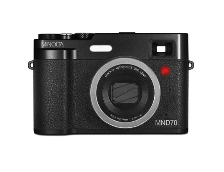 MINOLTA MND70 Retro 48MP Autofocus Camera - 5K Ultra HD Dual Lens WiFi Digital Camera (Black) - Perfect for Travel, Vlogging & Street Photography - No Memory Card Included