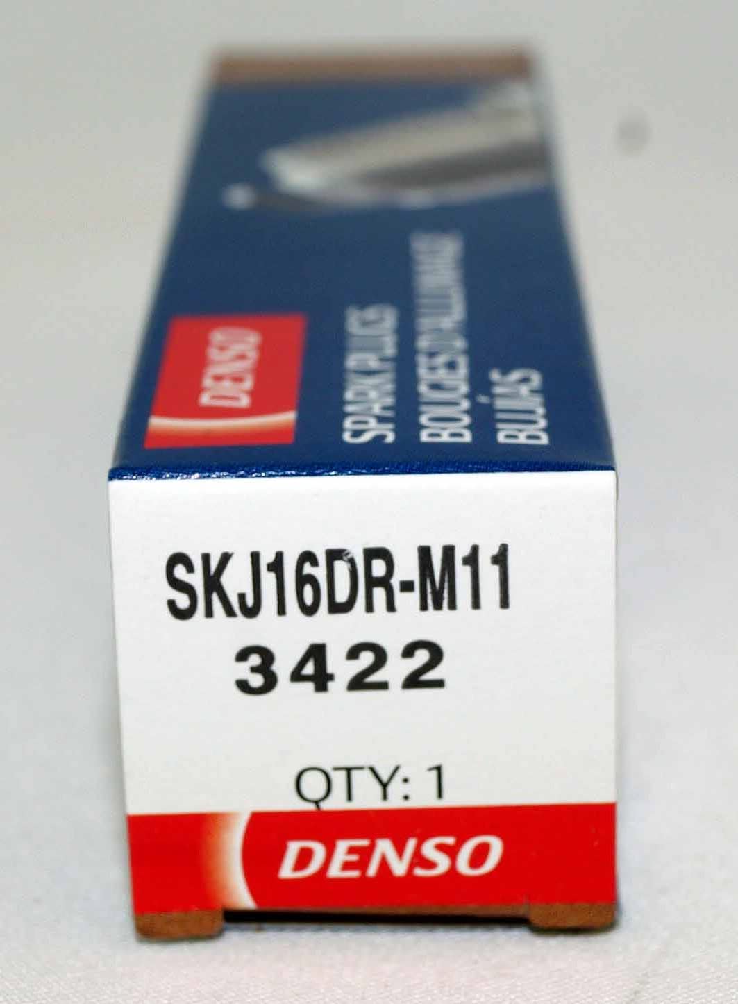 DENSO 3422 Iridium Long Life Spark Plugs (6 Pack) - SKJ16DR-M11 - High Performance Spark Plugs for Cars, Trucks & SUVs - Improved Fuel Efficiency & Engine Performance - Perfect for Daily Driving & Long Road Trips
