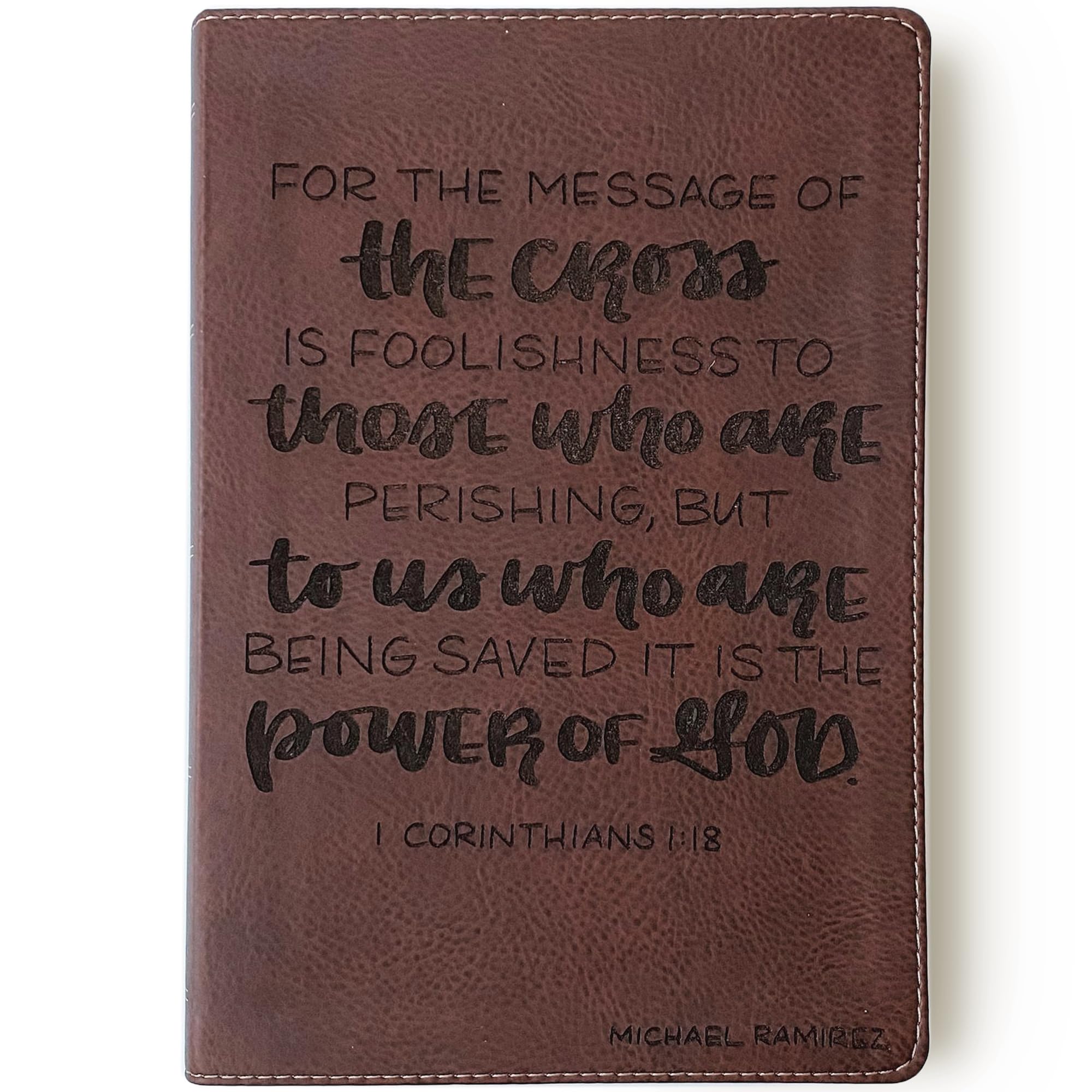 Hand Lettered & Laser Engraved NKJV Wide Margin Bible - Personalized Christian Gift with Custom Name Engraving | Perfect for Wedding, Baptism, Graduation, Birthday & Daily Devotional Study