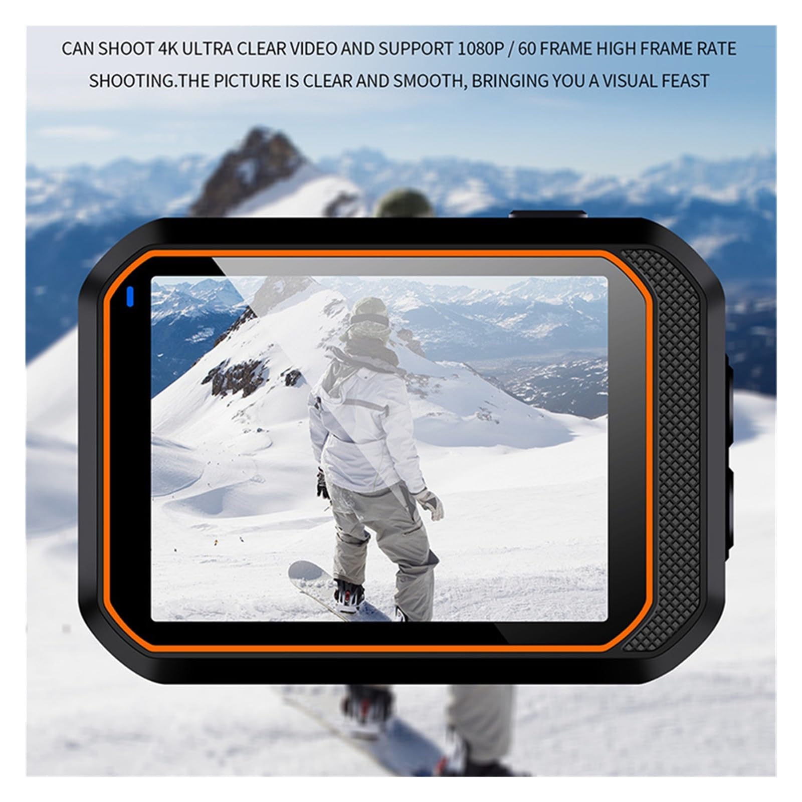 NMBHUS 4K Action Camera with 60fps Stabilization, IP68 Waterproof, 16MP WiFi Sports Camera for Helmet, Motorcycle, Diving, Surfing & Outdoor Adventures (No SD Card Included, 2-Pack)
