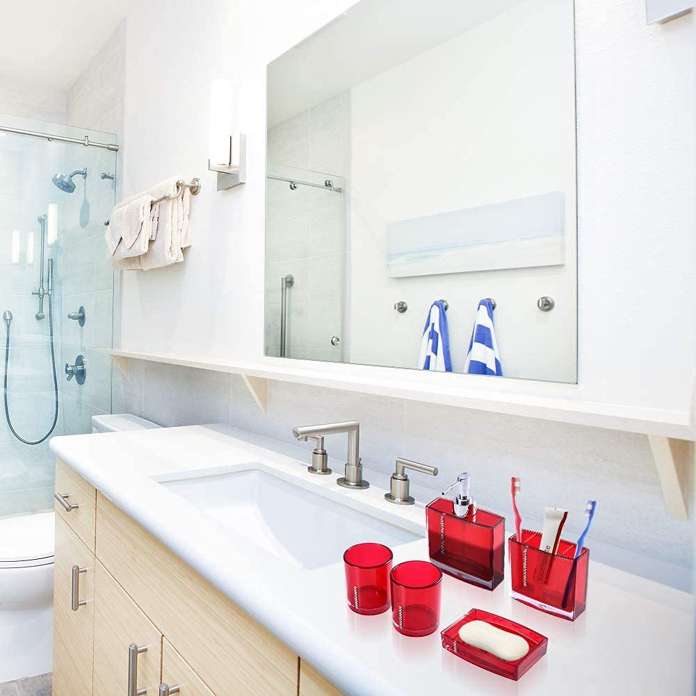 Luxury Acrylic Bathroom Set - 5pcs Vanity Organizer for Home Decor