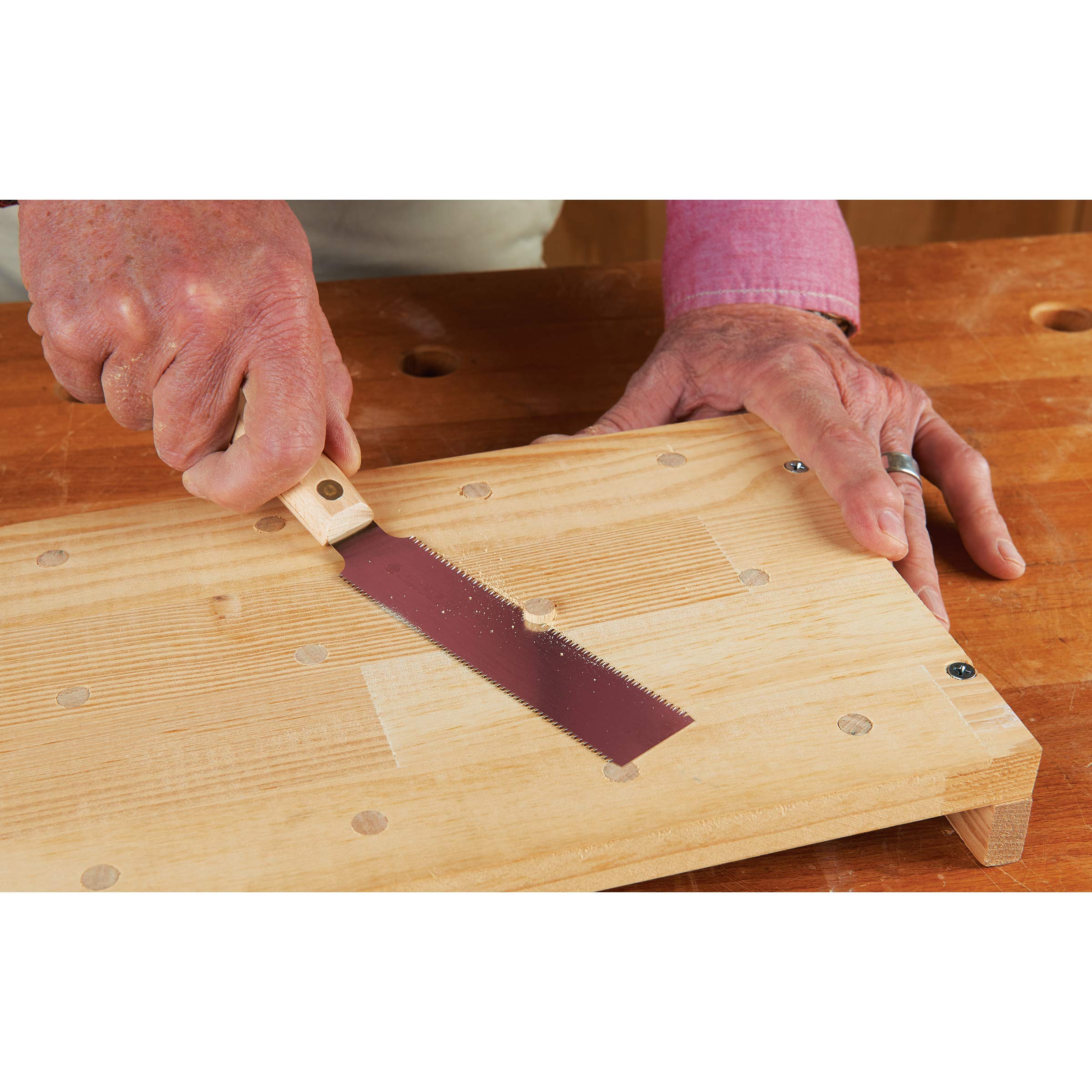 GYOKUCHO 125mm Flush Cut Ryoba Saw - Double-Edged Japanese Pull Saw for Woodworking & Carpentry - Perfect for Trim, Molding & Fine Detail Work
