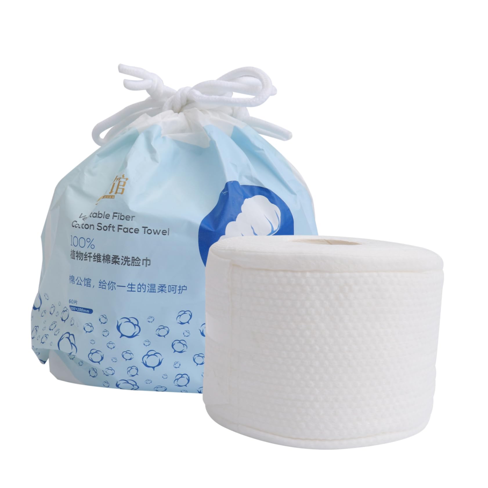1pc Disposable Washcloth - Pure Cotton Makeup Remover Wipes, Soft & Absorbent Facial Towels for Deep Cleaning & Makeup Removal | Ideal for Travel, Gym & Daily Skincare Routine