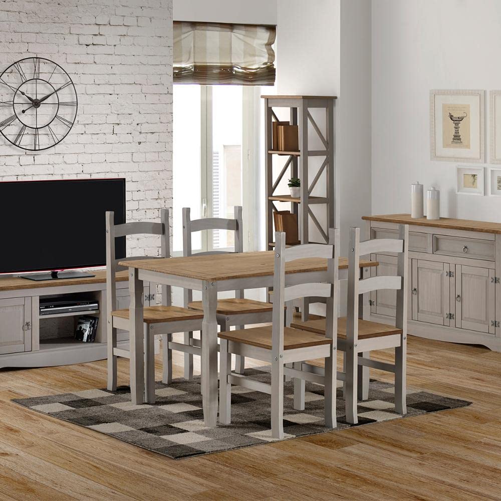 Rectangular Wood Dining Table for 4-6 People | Kitchen & Dining Room Table Set | Small Breakfast Nook Table | Perfect for Family Meals, Dinner Parties & Cozy Breakfasts