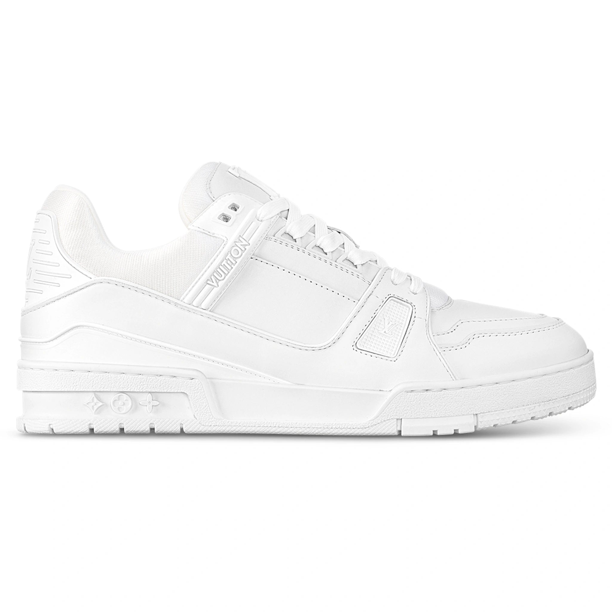 Authentic Louis Vuitton LV White Leather Sneakers for Men - Luxury Casual Shoes for Everyday Wear, Street Style & Fashion Events