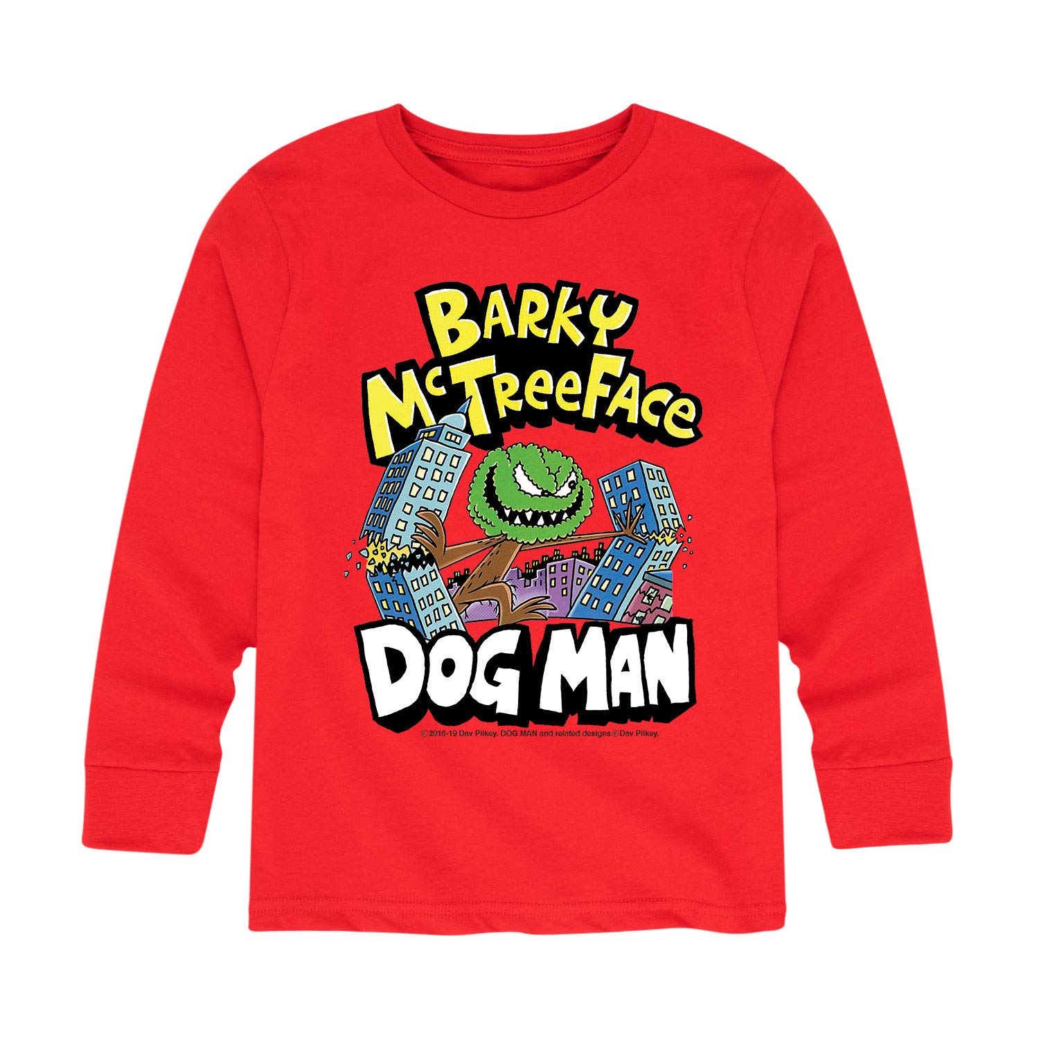 Dog Man Barky Mctreeface Kids T-Shirt - Long Sleeve for Toddler & Youth