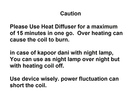 Indian Sky Pure Air Karpure Camphor Electric Diffuser - Ceramic Kapoor Dani with On/Off Switch & Night Light | Smoke-Free Aromatherapy for Home, Office & Meditation | IS-M-07