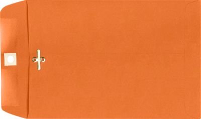 LUXPaper 6 x 9 Open End Envelopes with Clasp - 80lb Text Weight, Mandarin Orange (Pack of 1,000) - Perfect for Business Mail, Wedding Invitations, and Office Correspondence