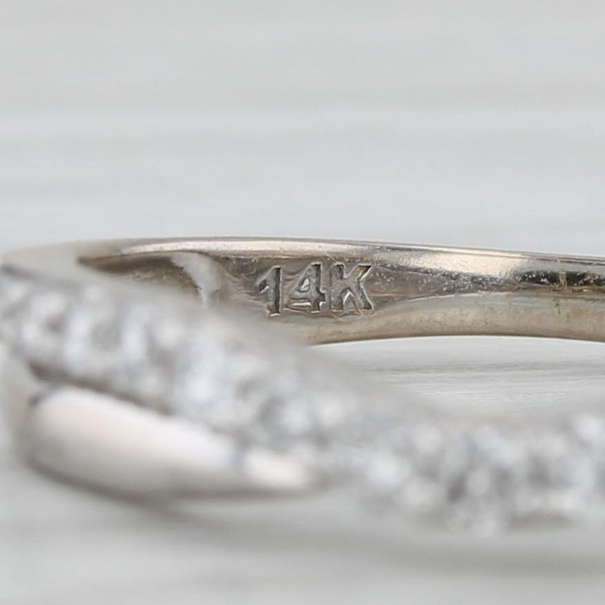 0.46ctw Diamond Contoured Wedding Band Set in 14k White Gold - Matching Bridal Rings for Women, Perfect for Engagement, Anniversary & Vow Renewal Ceremonies